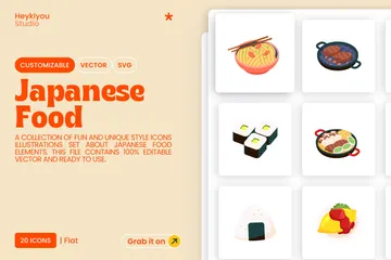 Japanisches Essen Symbolpack