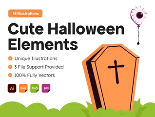 Ornement d'Halloween mignon Pack d'Icônes