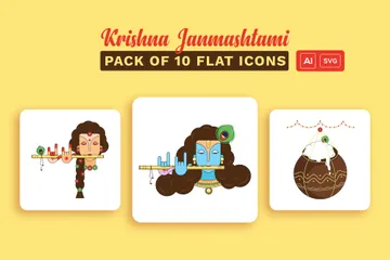 Krishna Janmashtami Pack d'Icônes