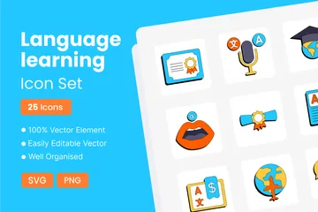 Language Learning Icon Pack