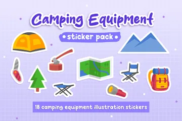 Lindo campamento Paquete de Iconos