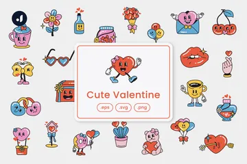 Lindo san valentin Paquete de Iconos