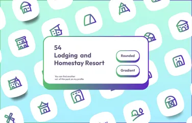 Lodging And Homestay Resort Icon Pack