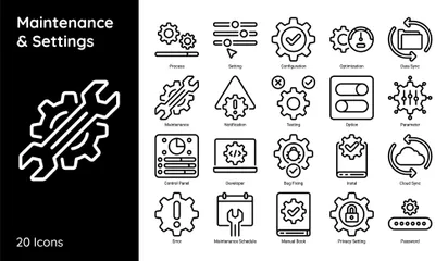 Maintenance & Setting Icon Pack