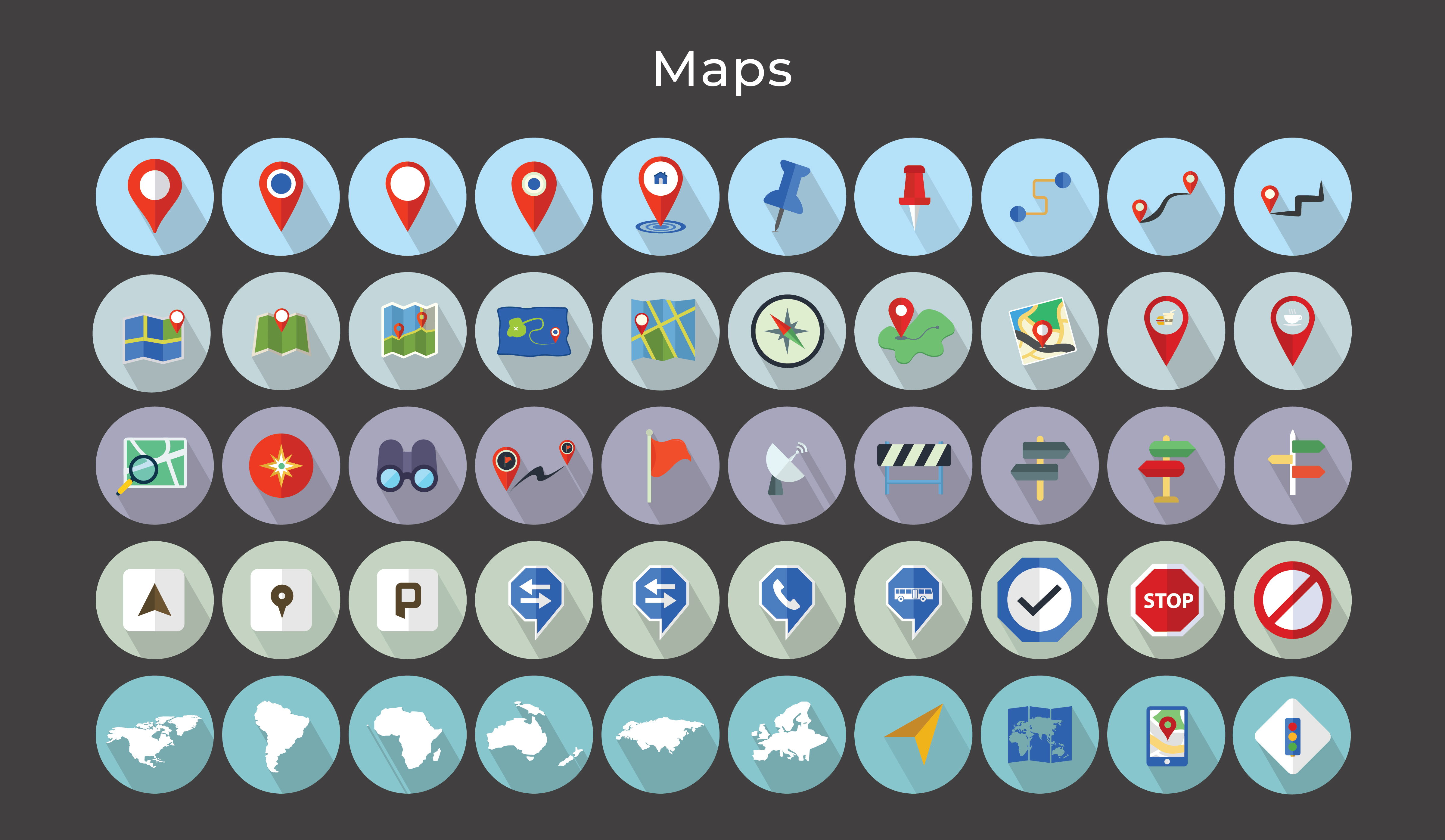 Maps And Navigation Icon Pack - 50 Free Download Maps And Navigation ...