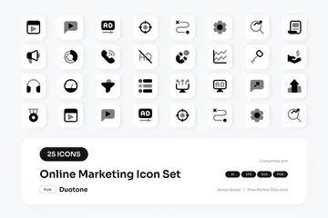 Marketing en ligne Icon Pack