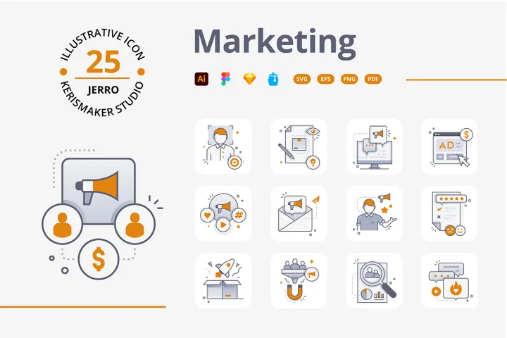 16,440 Marketing Icon Packs, Logos, Symbols - Free Download in SVG, PNG ...