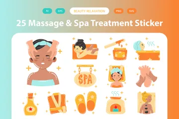 Massage & Spa Treatment Icon Pack