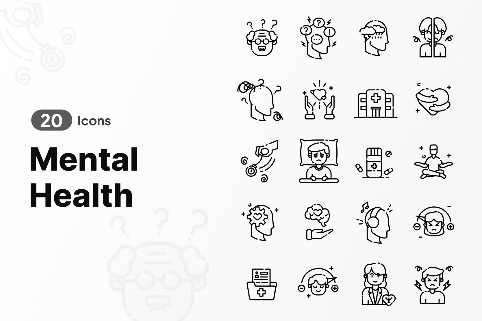 Download Mental Health Icon pack Available in SVG, PNG & Icon Fonts