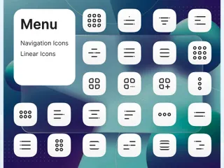 Menú y navegación Paquete de Iconos