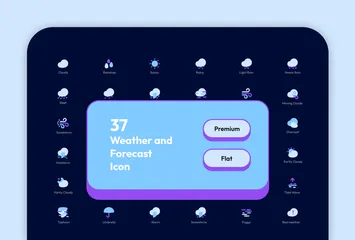 Météo et prévisions 2 Pack d'Icônes