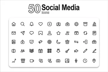 Mídia social Pacote de Ícones