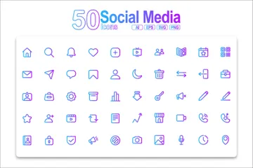 Mídia social Icon Pack