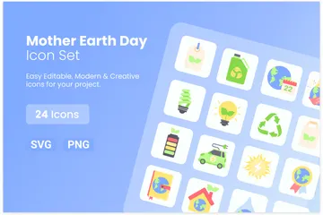 Mother Earth Day Icon Pack