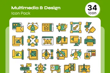 Multimedia Design Icon Pack