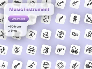 Musician Instruments Icon Pack