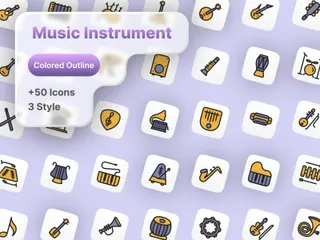 Musician Instruments Icon Pack