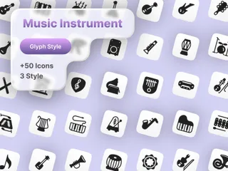 Musician Instruments Icon Pack