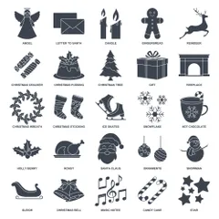 Navidad y Año Nuevo Paquete de Iconos