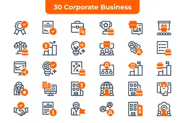 Negocio corporativo Paquete de Iconos
