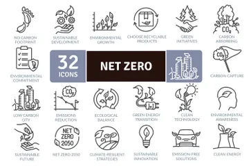 Net Zero 2050 Icon Pack