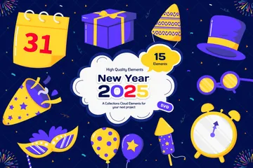 Neujahr Symbolpack