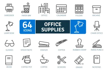 Office Supplies Icon Pack