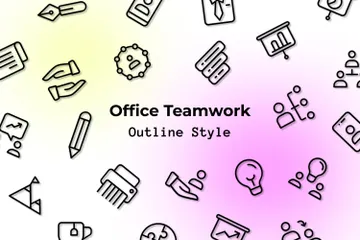 Office Teamwork Icon Pack