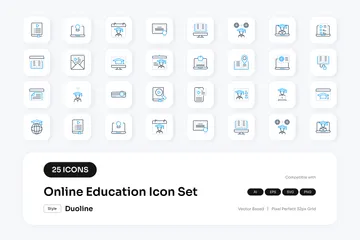 온라인 교육 아이콘 팩