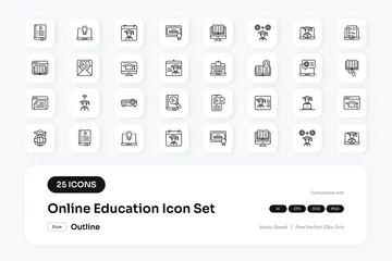 Online Education Icon Pack