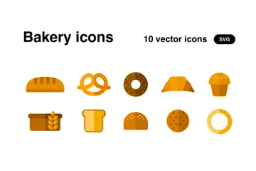 Panadería Paquete de Iconos