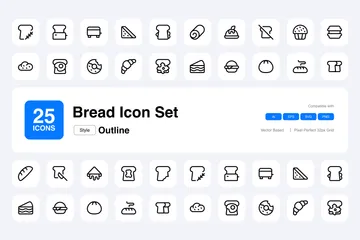 Pão Pacote de Ícones