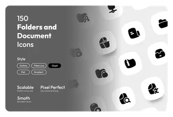 Pastas e Documentos Pacote de Ícones