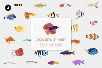 Peces de acuario Paquete de Iconos