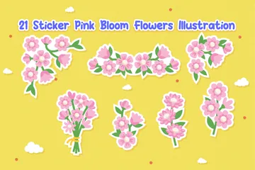 Pink Bloom Flower Icon Pack