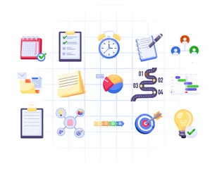Planning And Organization Icon Pack