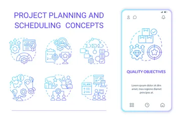 Project Planning And Scheduling Icon Pack