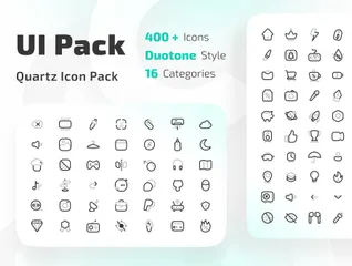 Quarz-Benutzeroberfläche Symbolpack