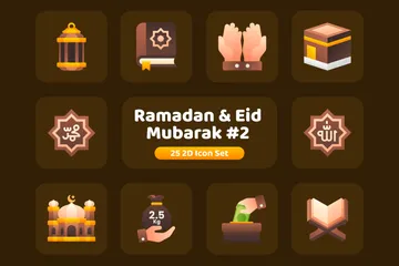 Ramadan et Aïd Moubarak Vol 2 Pack d'Icônes