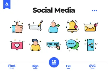 Medios de comunicación social Paquete de Iconos