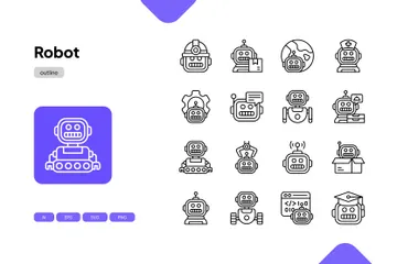 Robot Paquete de Iconos