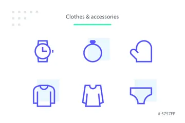 Roupas e acessórios Pacote de Ícones