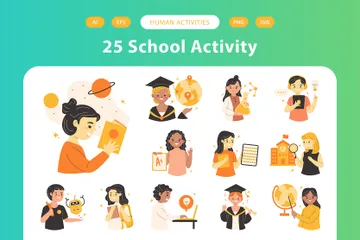 School Activity Icon Pack
