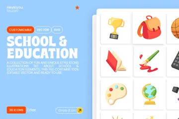 School Education Icon Pack