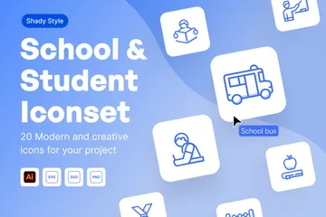School & Student Icon Pack