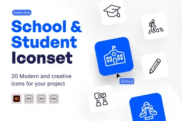 School & Student Icon Pack