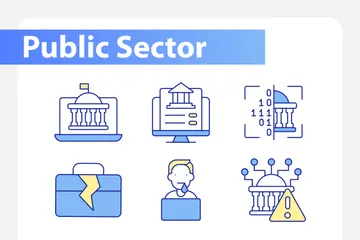 Sector público Paquete de Iconos