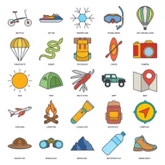 Set Of Adventure Icon Pack