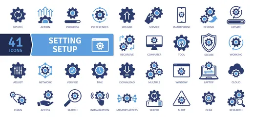 Setting Setup Symbols Icon Pack