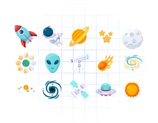 Space Astronaut Icon Pack